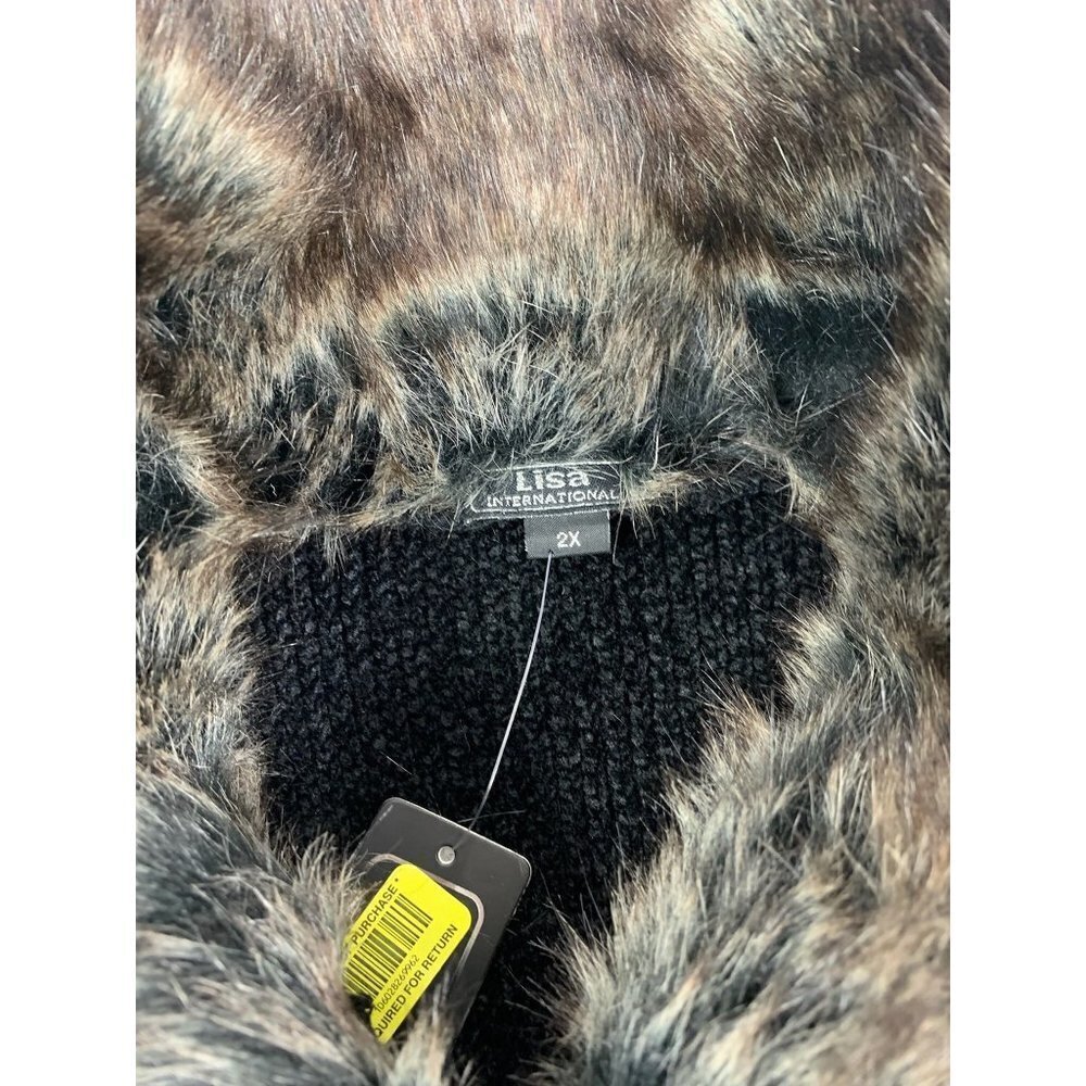 Lisa International Women's Fuzzy Front Warm Vest - Picture 4 of 7